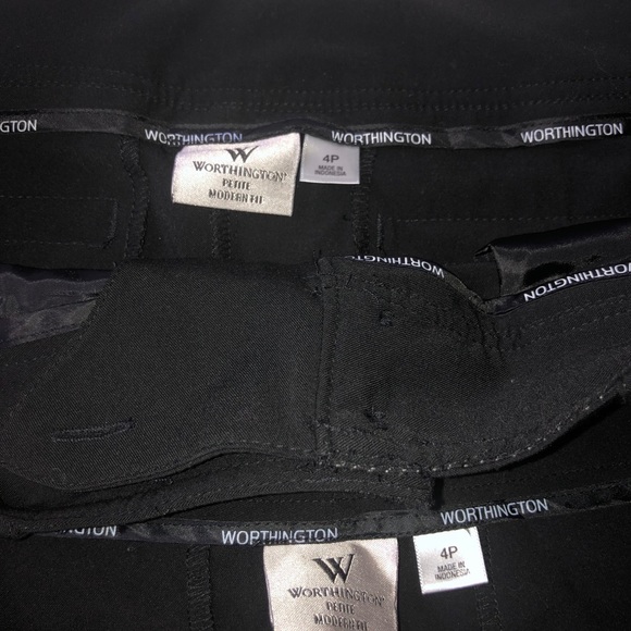 Worthington Modern Fit Petite NWT Black Pants x 2 - Picture 6 of 13